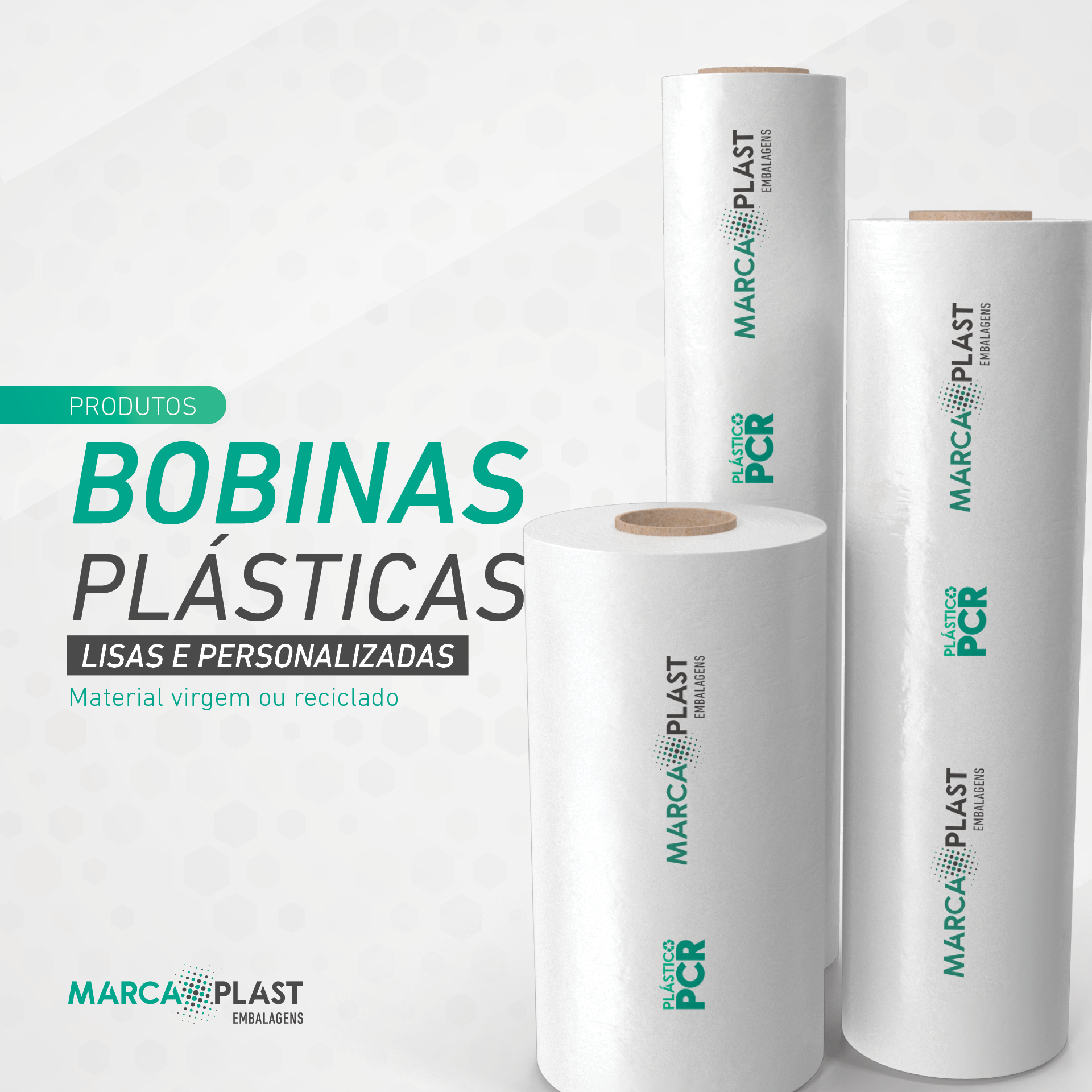 Bobinas plásticas do jeito que você precisa, é na MarcaPlast!