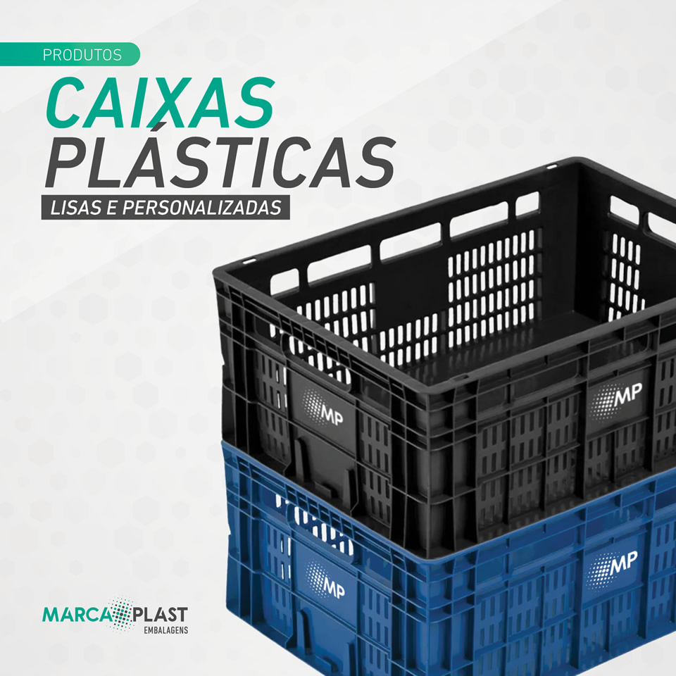 Organização e Versatilidade para sua empresa com as Caixas Plásticas da Marcaplast!