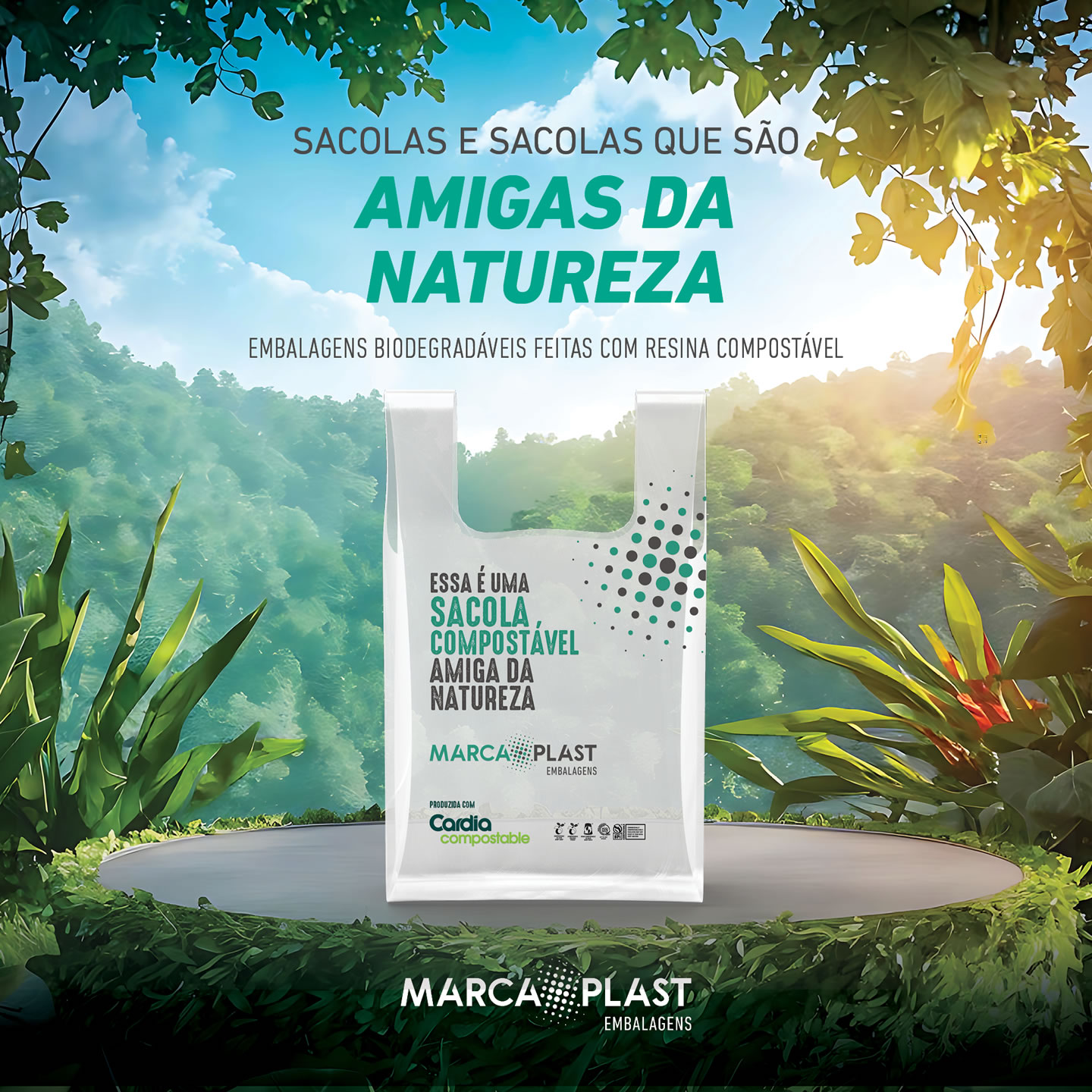 Solução em embalagens biodegradáveis e compostáveis da Marcaplast