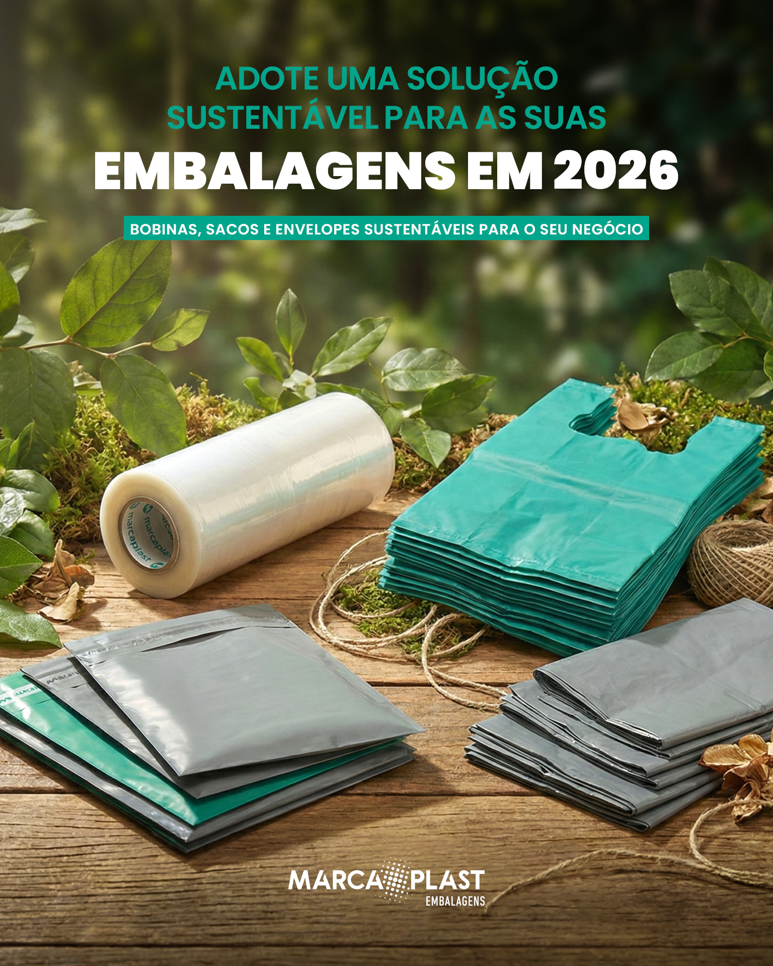 Embalagens Sustentáveis em 2026: O Guia da Marcaplast para o Futuro do Plástico e da Logística