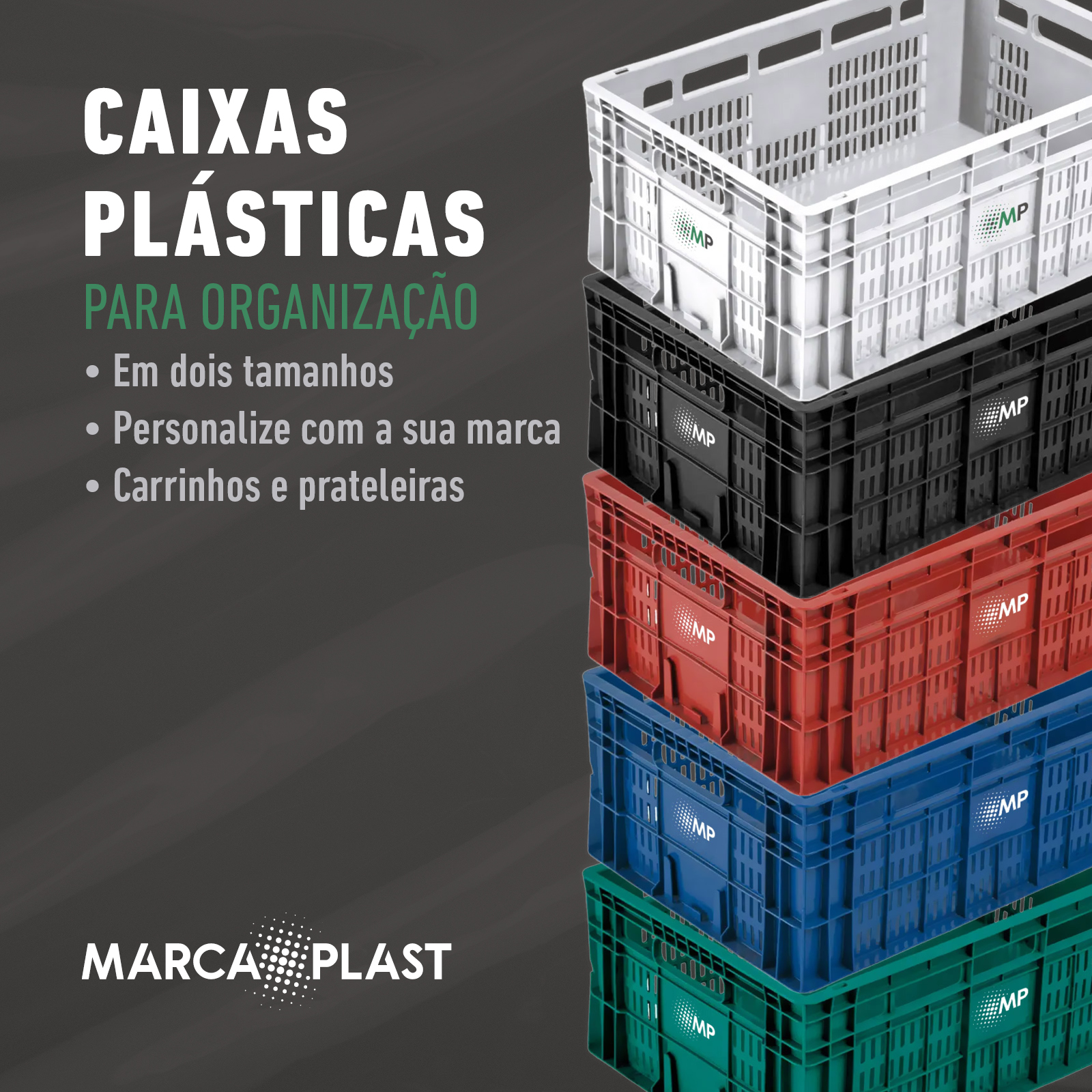 Caixas plásticas para organização